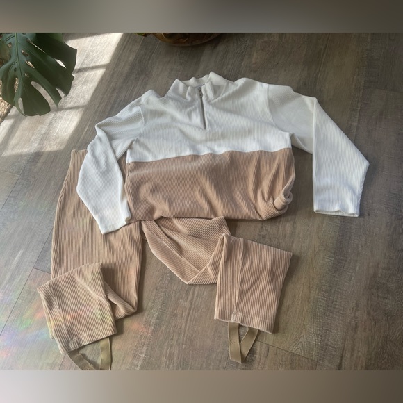 Vintage Lizsport Velvet Corduroy Track Suit - Picture 1 of 10